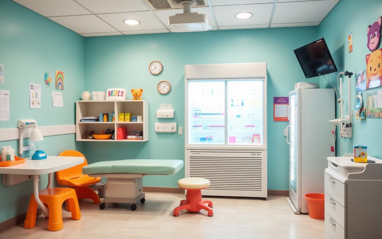 Pediatric clinic vaccine refrigerator